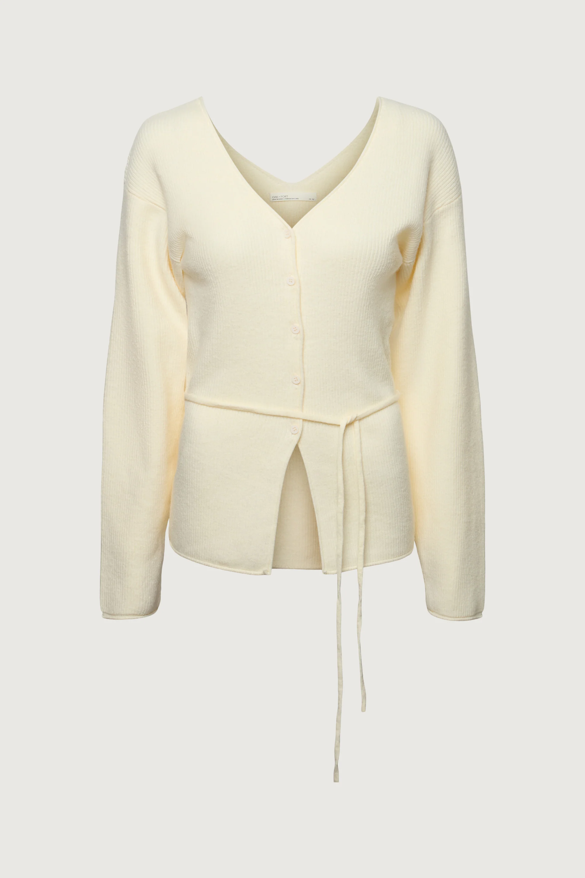 V-NECKLINE CARDIGAN WITH WAIST TIE - Image 8