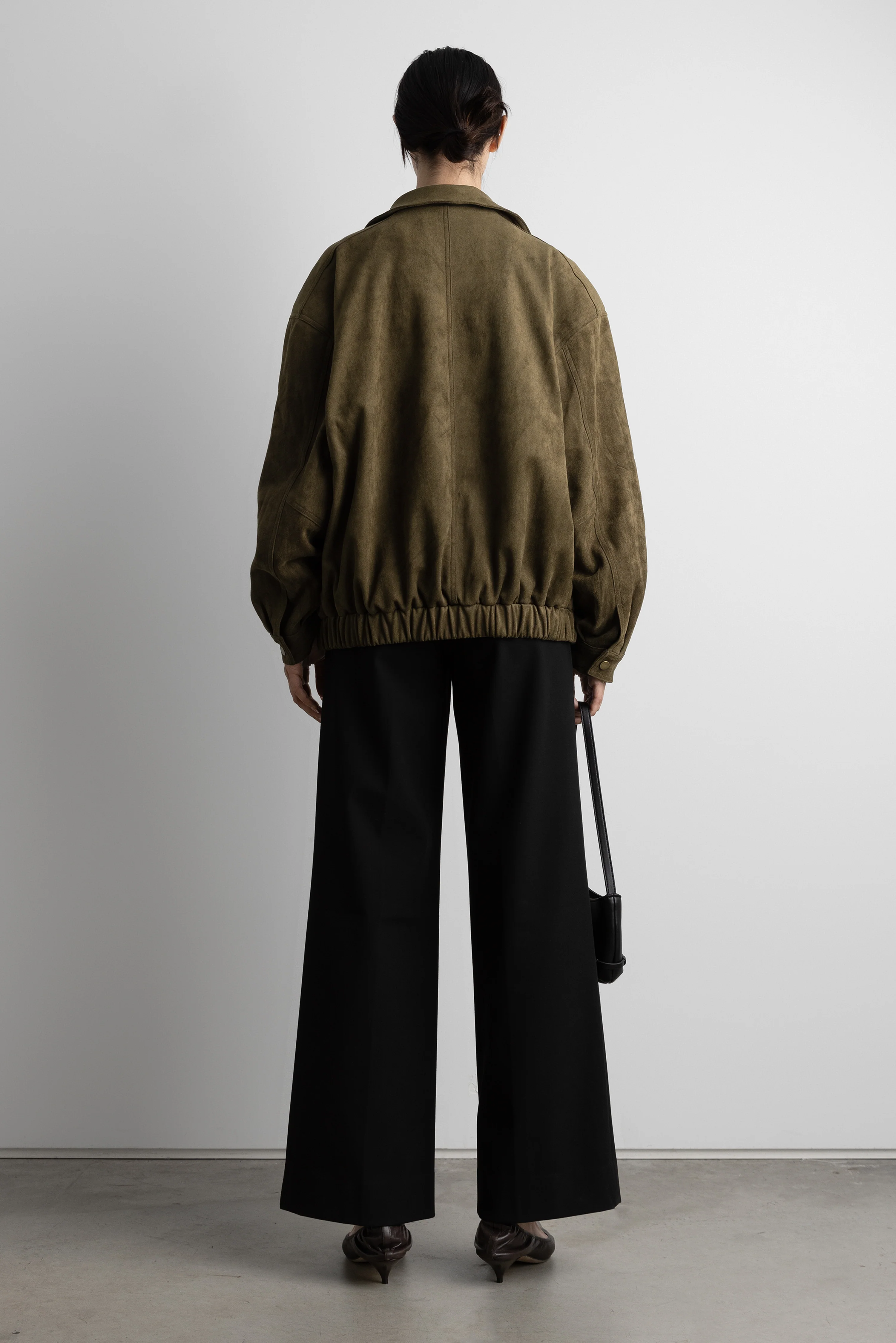 VEGAN SUEDE BOMBER JACKET - Image 5