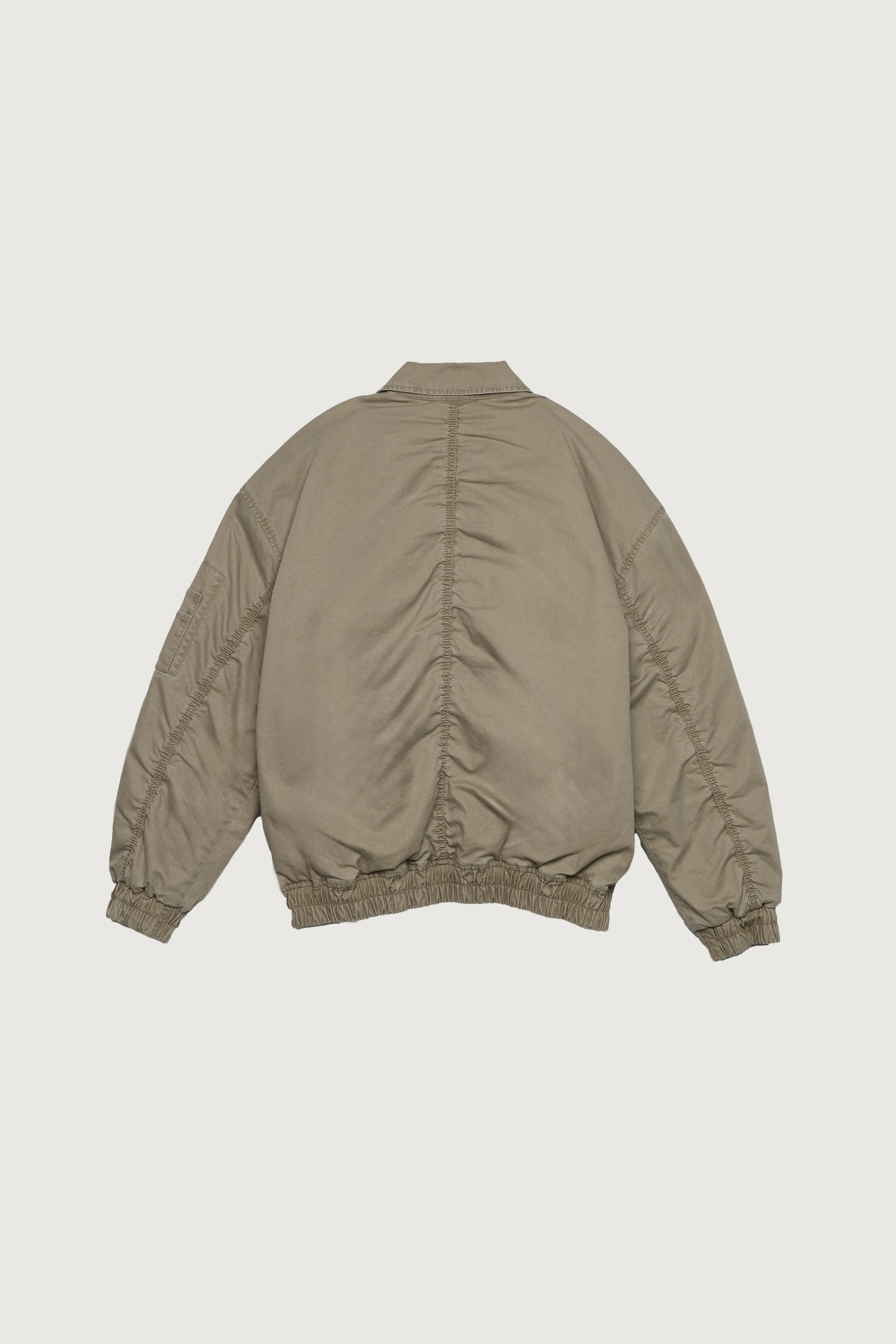 WASHED EFFECT COTTON UTILITY BOMBER JACKET - Image 11