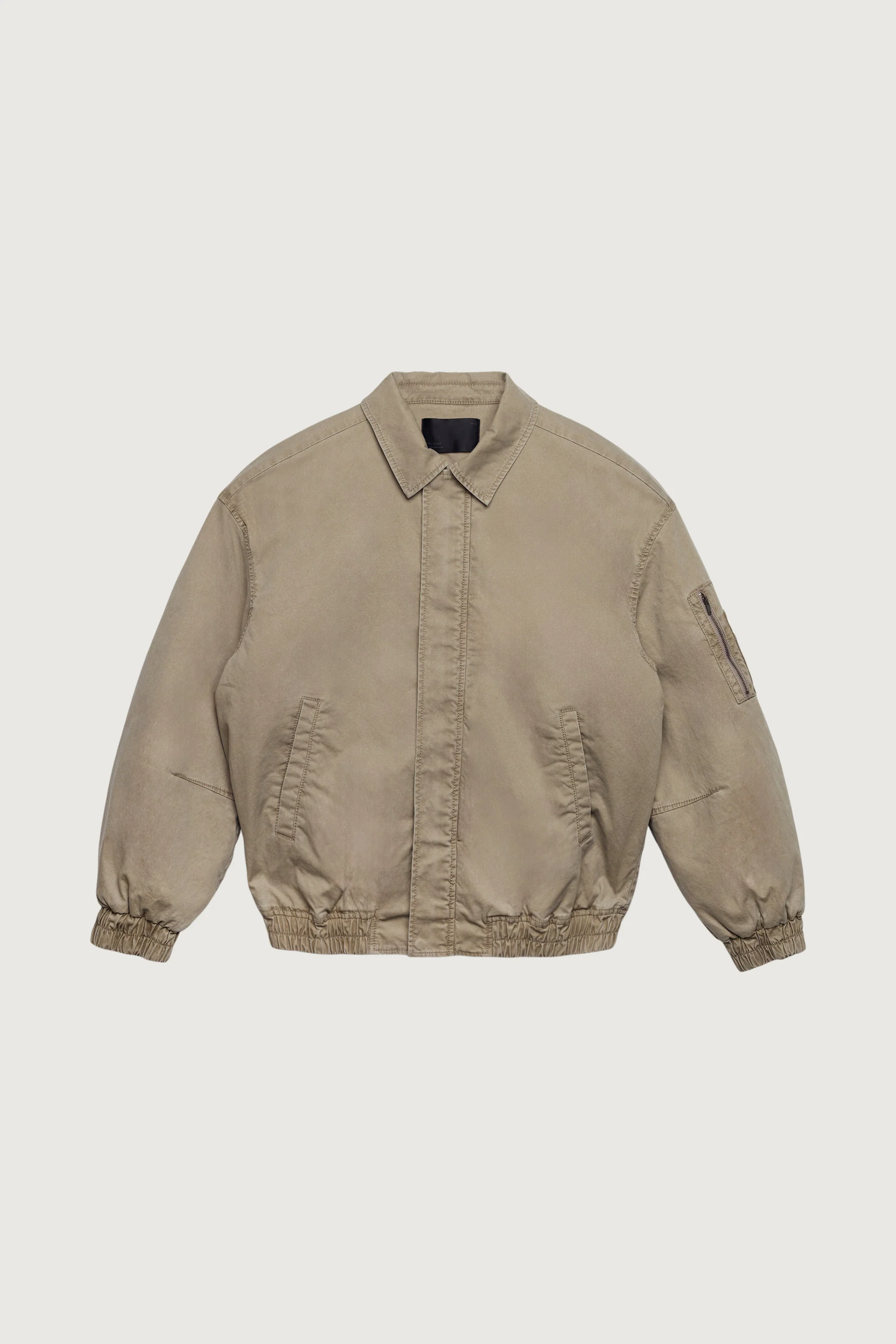 WASHED EFFECT COTTON UTILITY BOMBER JACKET - Image 13