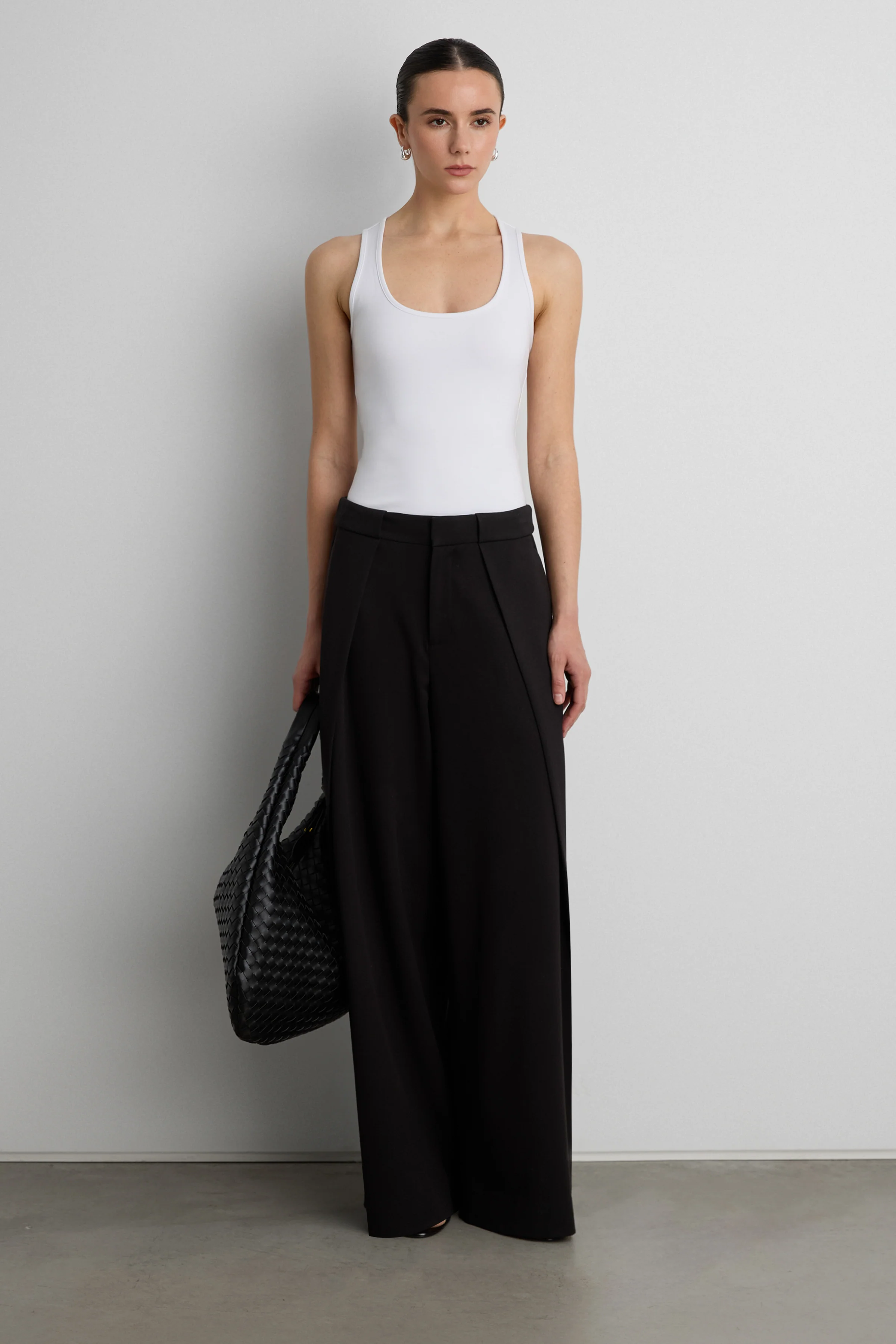 WIDE LEG PANT WITH FOLDED PLEAT - Image 3