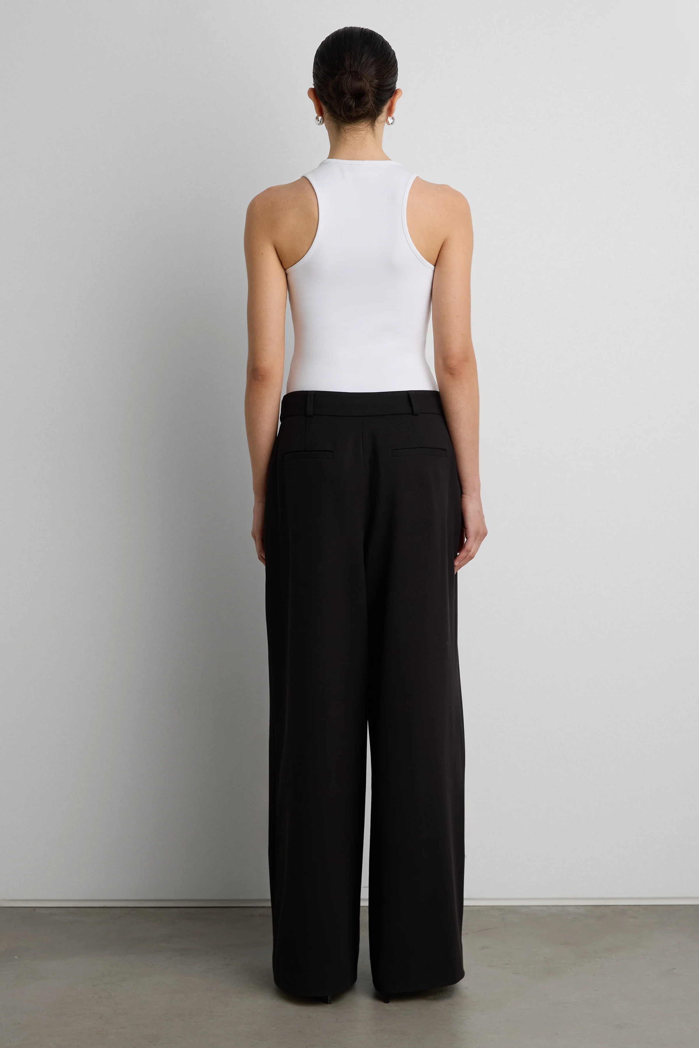 WIDE LEG PANT WITH FOLDED PLEAT - Image 4