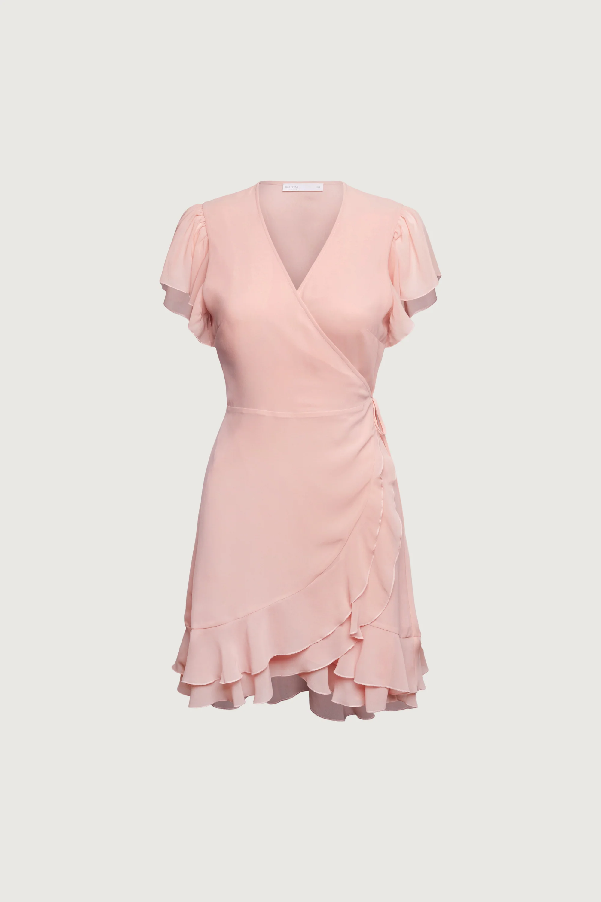 WRAP MINI DRESS WITH RUFFLED HEM - Image 8