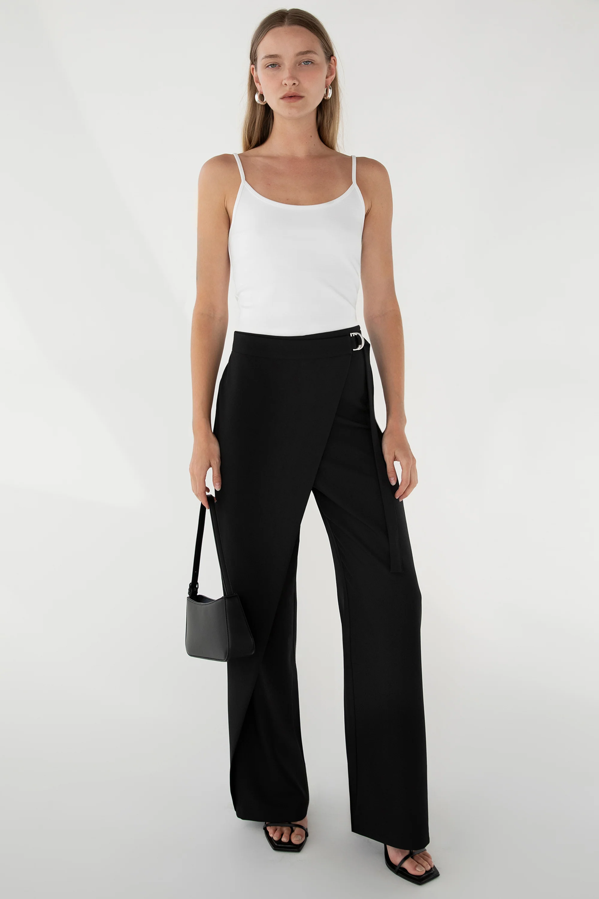 SIDE WRAP STRAIGHT LEG PANTS - Image 5