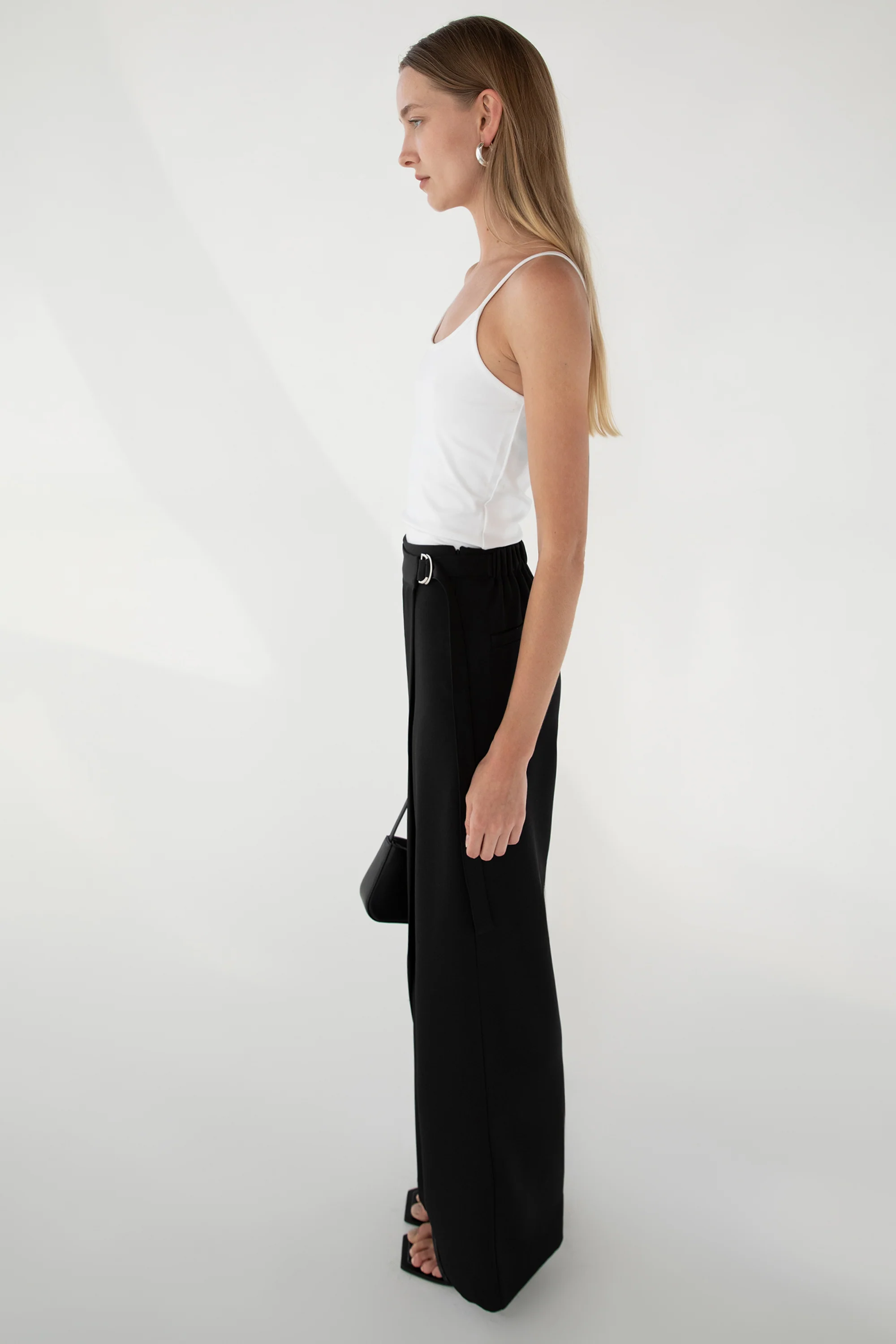 SIDE WRAP STRAIGHT LEG PANTS - Image 8