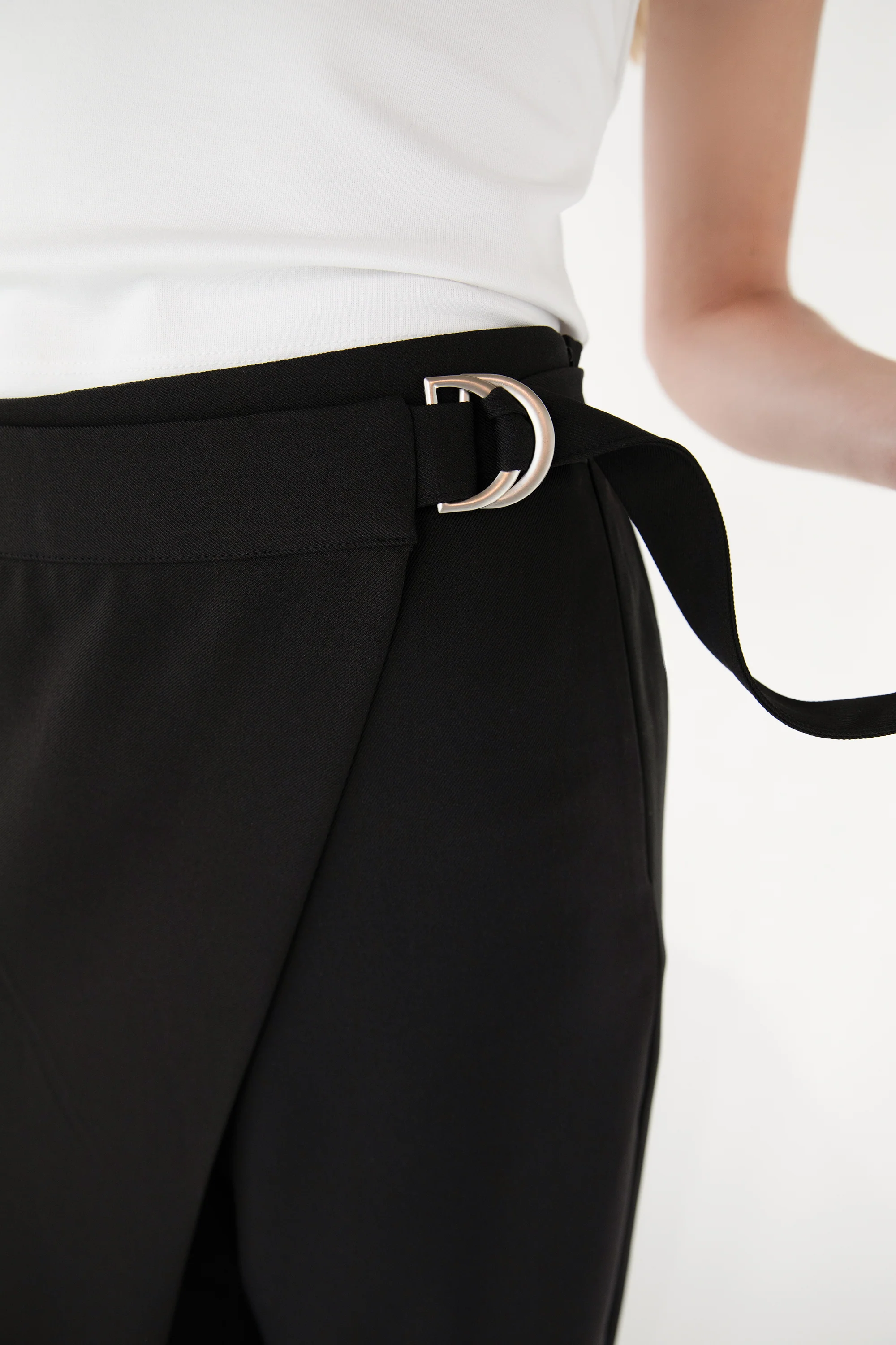 SIDE WRAP STRAIGHT LEG PANTS - Image 9