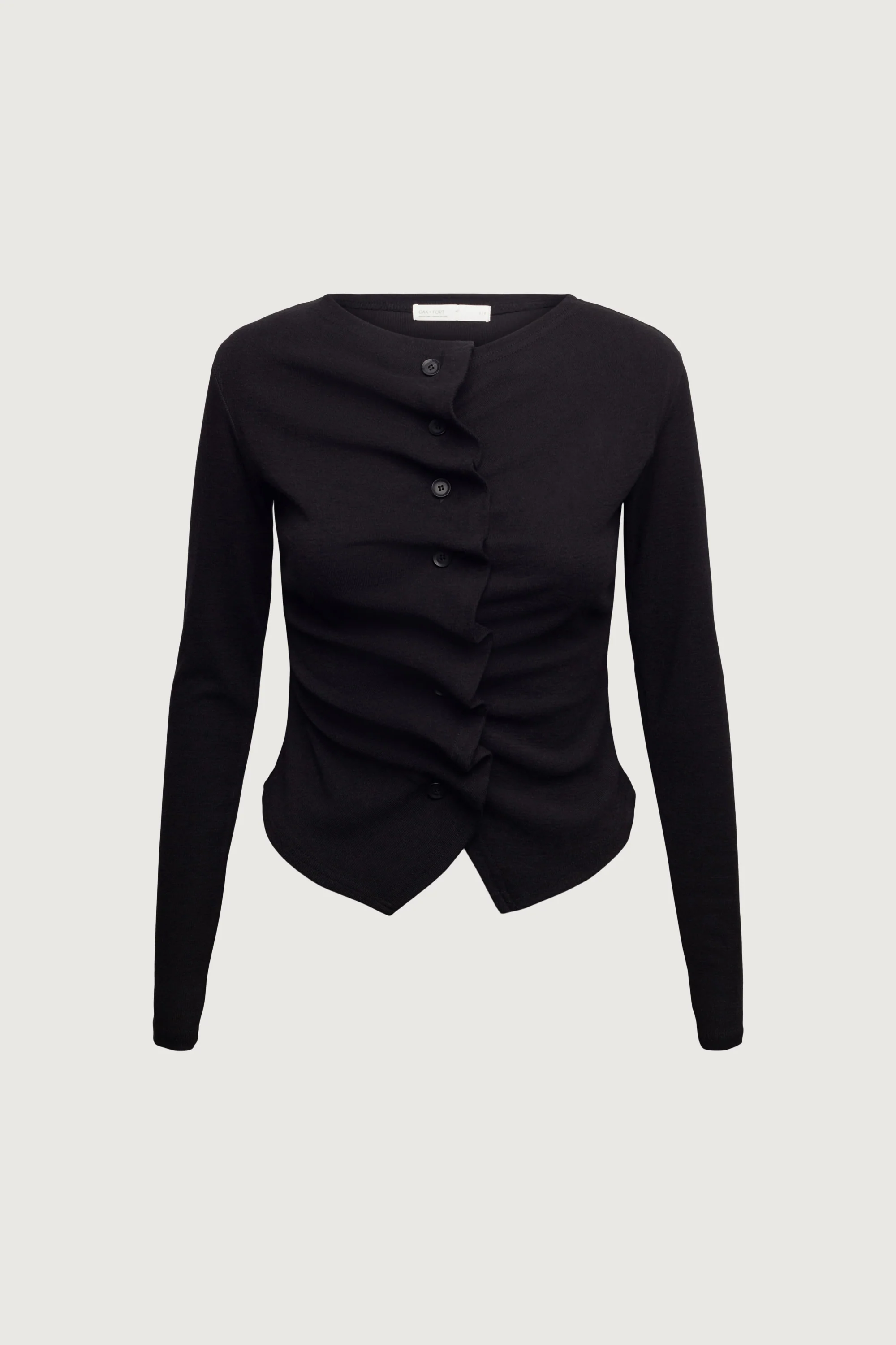 RUFFLE PLACKET BUTTON UP CARDIGAN - Image 5